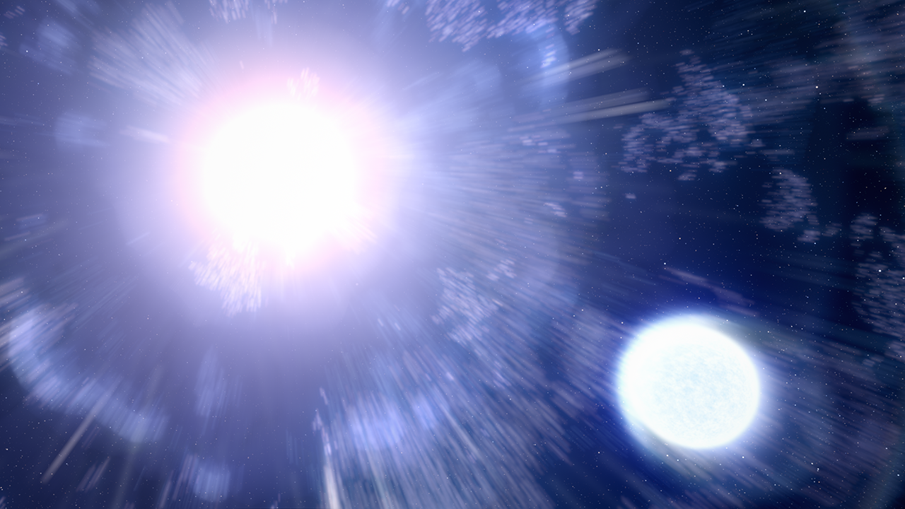 Cosmic explosion 'destruction' shoots out grandiose beams in profound space